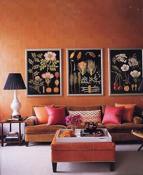 El naranja en la decoraciÃ³n de interiores